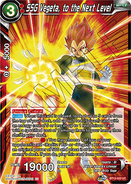 SSG Vegeta, to the Next Level (Uncommon) [BT13-022] | Devastation Store