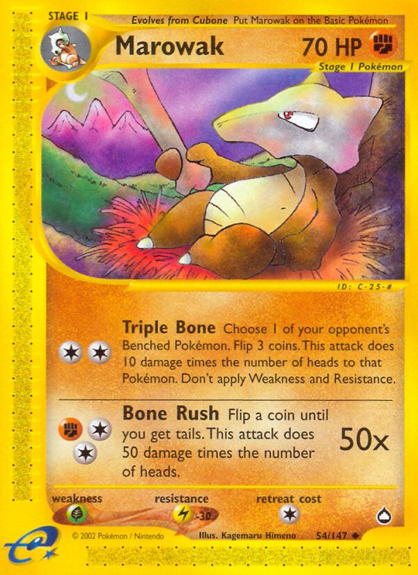 Marowak (54/147) [Aquapolis] | Devastation Store