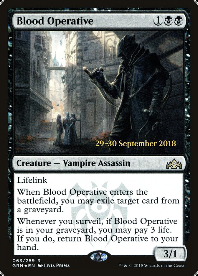 Blood Operative  [Guilds of Ravnica Prerelease Promos] - Devastation Store | Devastation Store