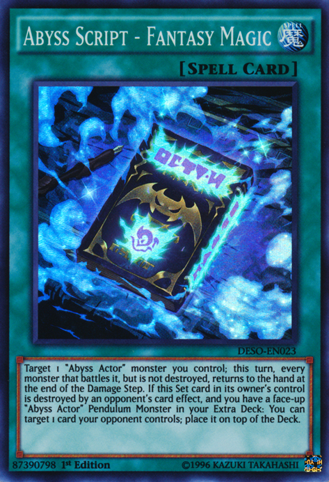 Abyss Script - Fantasy Magic [DESO-EN023] Super Rare | Devastation Store