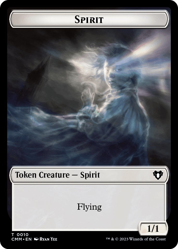 Spirit (0010) // Knight Double-Sided Token [Commander Masters Tokens] | Devastation Store
