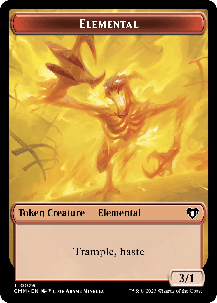 Elemental (0026) // Phyrexian Germ Double-Sided Token [Commander Masters Tokens] | Devastation Store