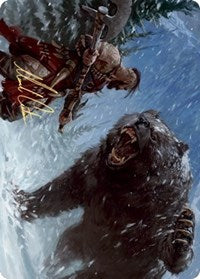Blizzard Brawl Art Card (Gold-Stamped Signature) [Kaldheim: Art Series] | Devastation Store