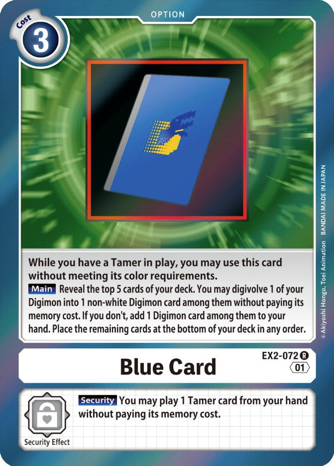 Blue Card [EX2-072] [Digital Hazard] | Devastation Store