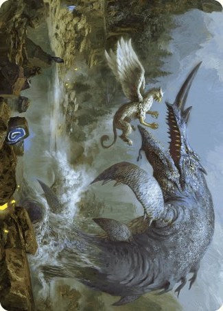Horned Loch-Whale Art Card [Wilds of Eldraine Art Series] | Devastation Store