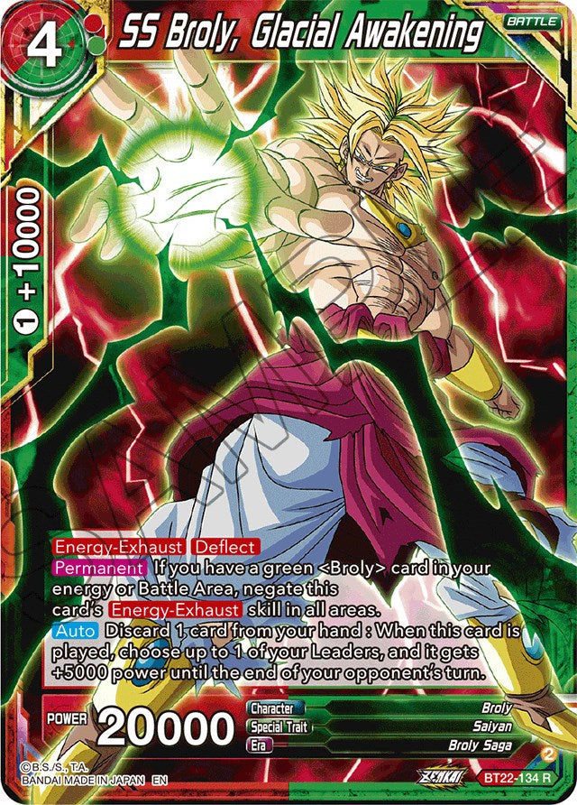 SS Broly, Glacial Awakening (BT22-134) [Critical Blow] | Devastation Store