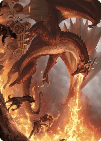 Realm-Scorcher Hellkite Art Card [Wilds of Eldraine Art Series] | Devastation Store