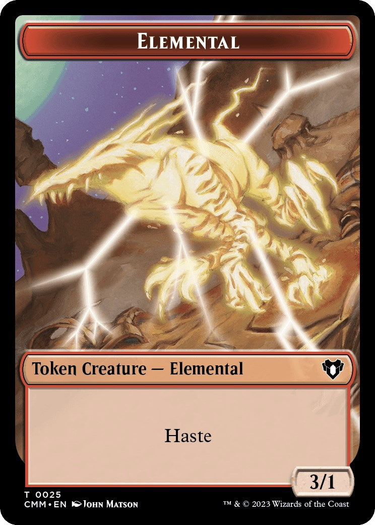 Elemental (0025) // Saproling Double-Sided Token [Commander Masters Tokens] | Devastation Store