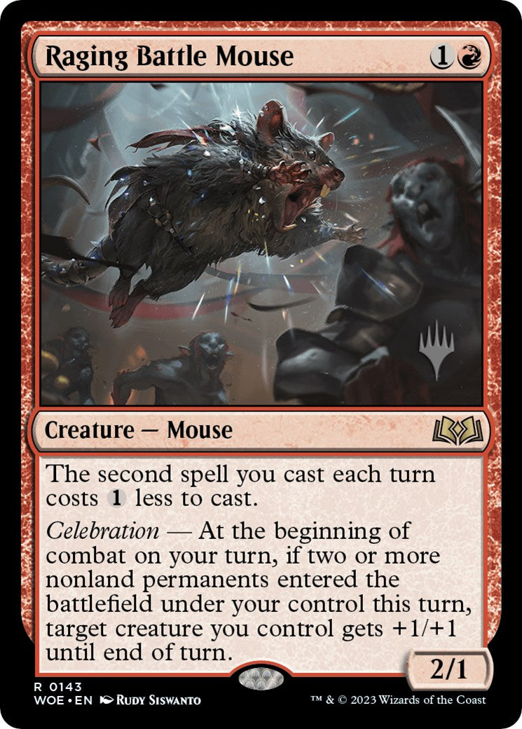 Raging Battle Mouse (Promo Pack) [Wilds of Eldraine Promos] | Devastation Store