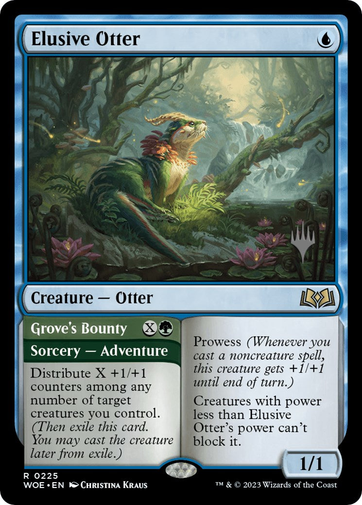 Elusive Otter // Grove's Bounty (Promo Pack) [Wilds of Eldraine Promos] | Devastation Store