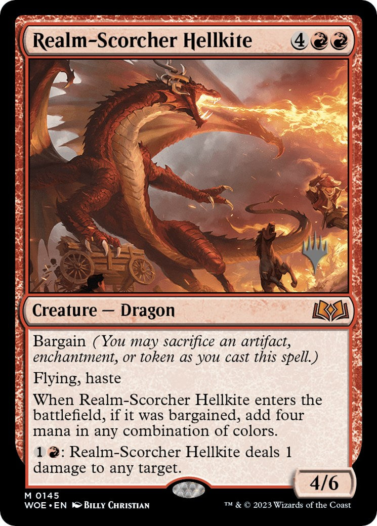 Realm-Scorcher Hellkite (Promo Pack) [Wilds of Eldraine Promos] | Devastation Store