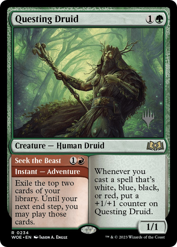 Questing Druid (Promo Pack) [Wilds of Eldraine Promos] | Devastation Store