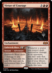 Virtue of Courage //Embereth Blaze (Promo Pack) [Wilds of Eldraine Promos] | Devastation Store