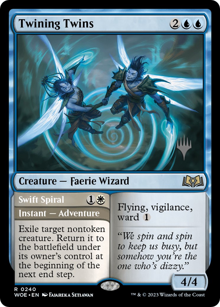 Twining Twins // Swift Spiral (Promo Pack) [Wilds of Eldraine Promos] | Devastation Store