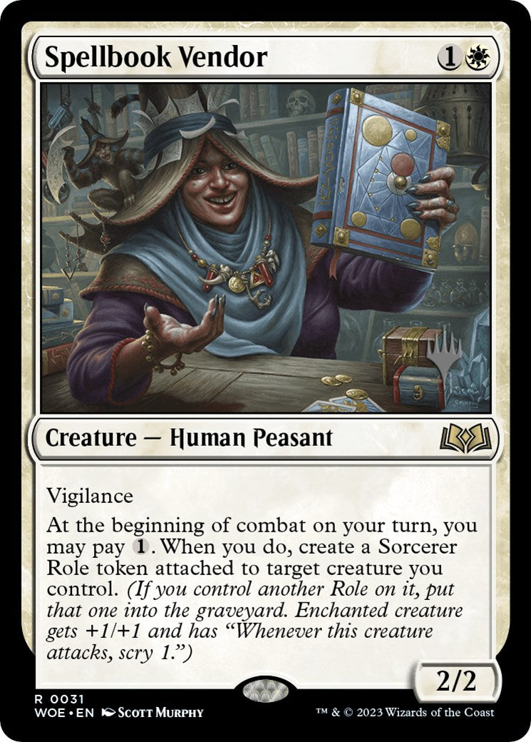 Spellbook Vendor (Promo Pack) [Wilds of Eldraine Promos] | Devastation Store