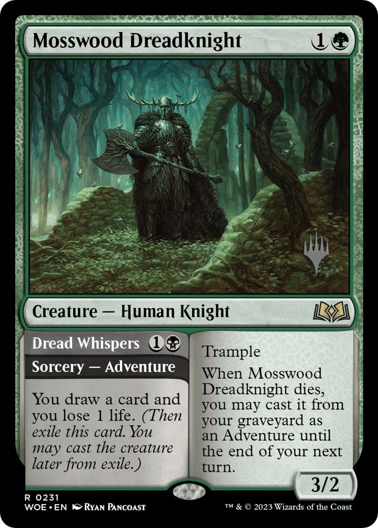 Mosswood Dreadknight // Dread Whispers (Promo Pack) [Wilds of Eldraine Promos] | Devastation Store