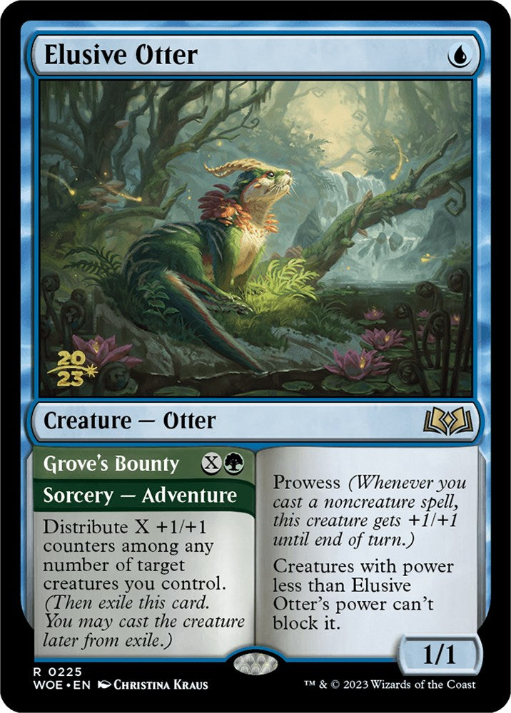 Elusive Otter // Grove's Bounty [Wilds of Eldraine Prerelease Promos] | Devastation Store