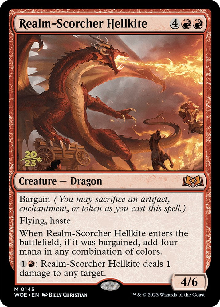 Realm-Scorcher Hellkite [Wilds of Eldraine Prerelease Promos] | Devastation Store