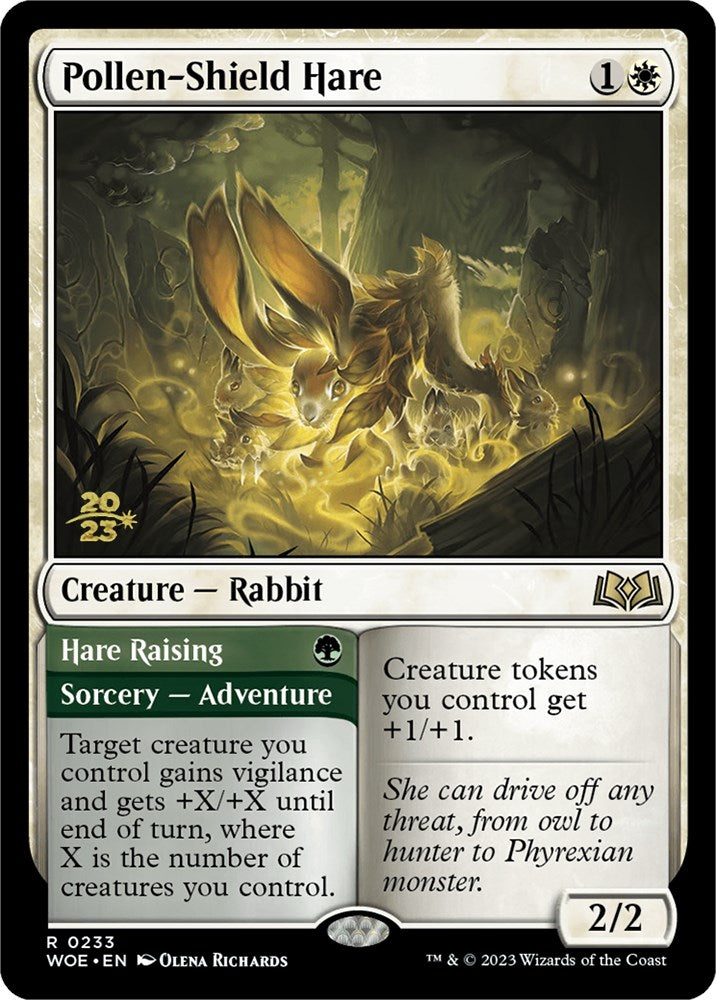 Pollen-Shield Hare // Hare Raising [Wilds of Eldraine Prerelease Promos] | Devastation Store