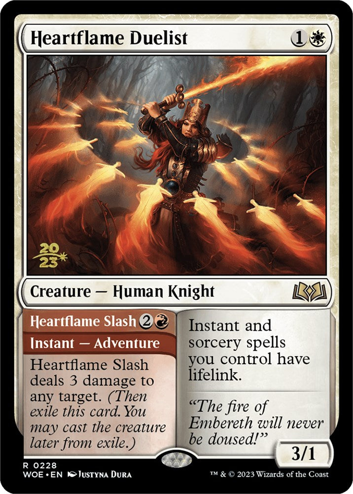 Heartflame Duelist // Heartflame Slash [Wilds of Eldraine Prerelease Promos] | Devastation Store