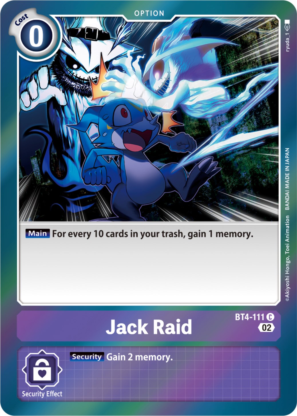 Jack Raid [BT4-111] (Resurgence Booster Reprint) [Resurgence Booster] | Devastation Store