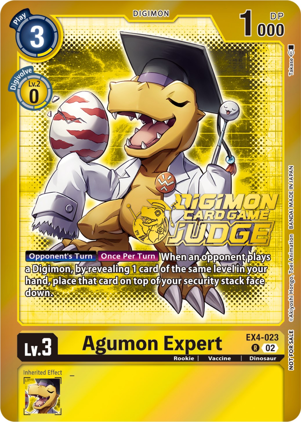 Agumon Expert [EX4-023] (Judge Pack 4) [Alternative Being Booster Promos] | Devastation Store