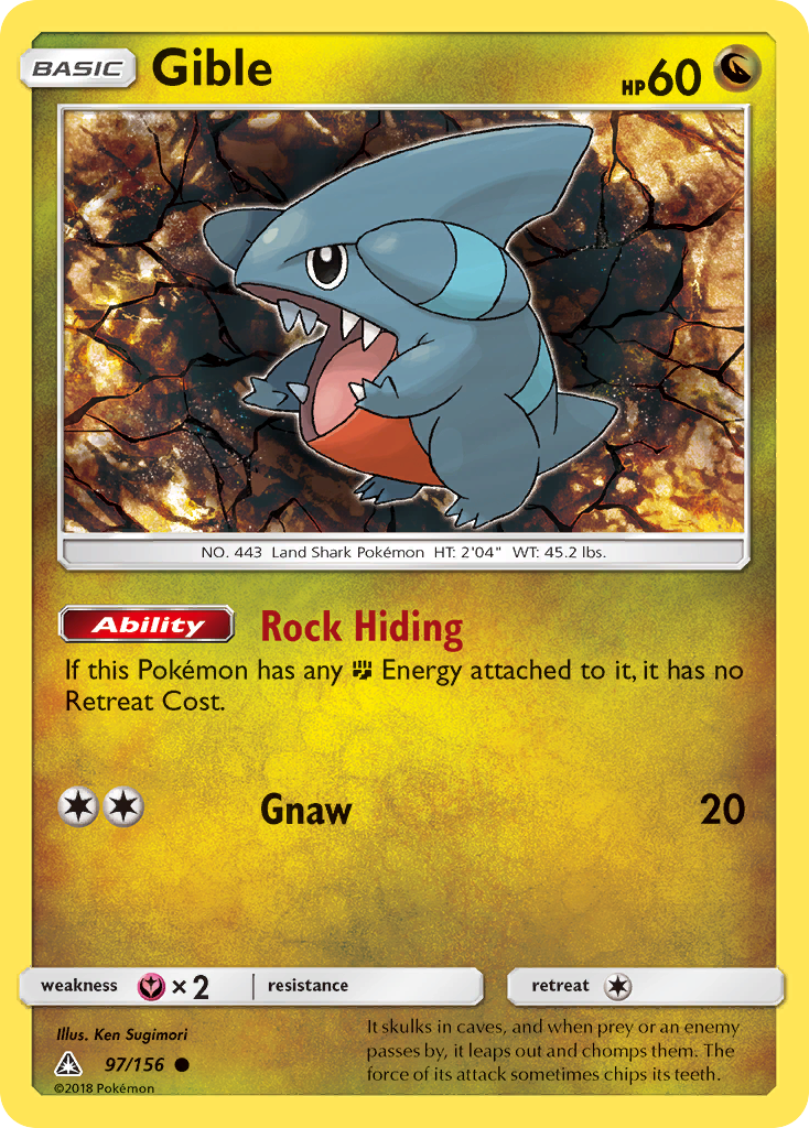 Gible (97/156) [Sun & Moon: Ultra Prism] | Devastation Store
