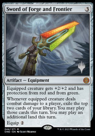 Sword of Forge and Frontier (Promo Pack) [Phyrexia: All Will Be One Promos] | Devastation Store