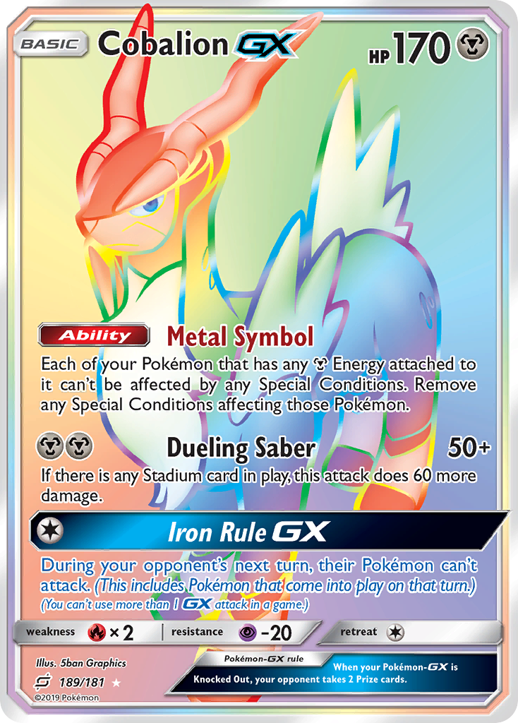 Cobalion GX (189/181) [Sun & Moon: Team Up] | Devastation Store