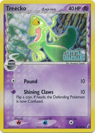 Treecko (68/100) (Delta Species) (Stamped) [EX: Crystal Guardians] | Devastation Store