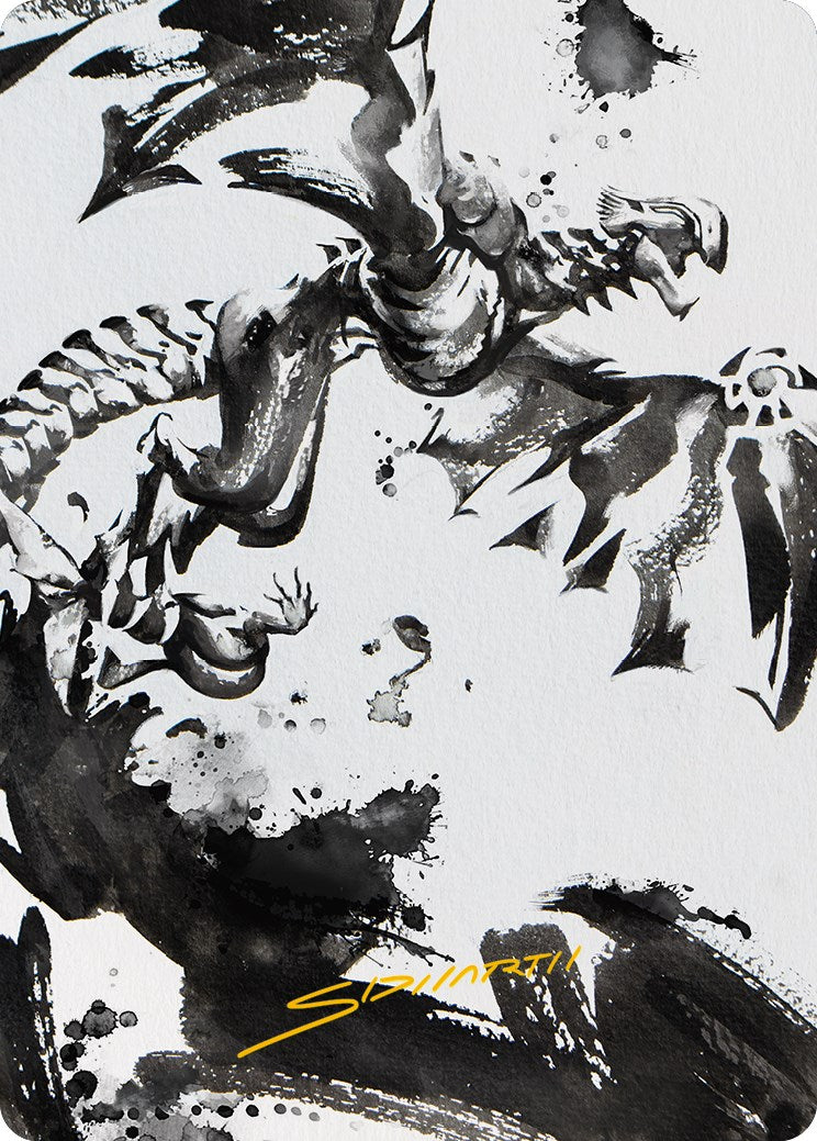 Quicksilver Fisher Art Card (Gold-Stamped Signature) [Phyrexia: All Will Be One Art Series] | Devastation Store