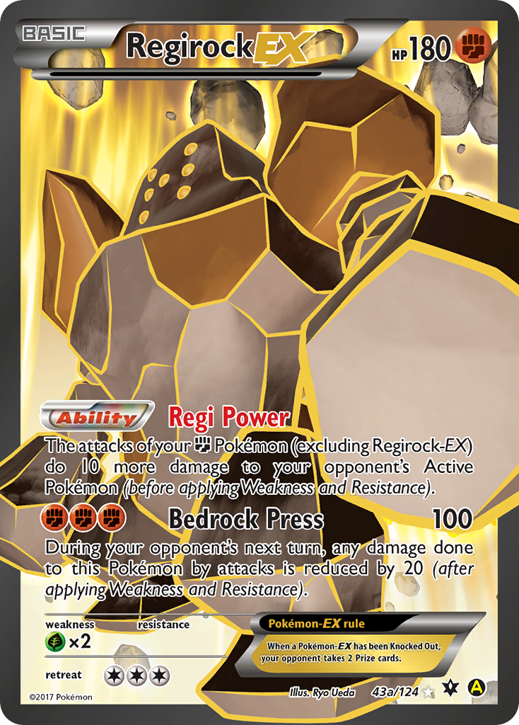 Regirock EX (43a/124) [Alternate Art Promos] | Devastation Store