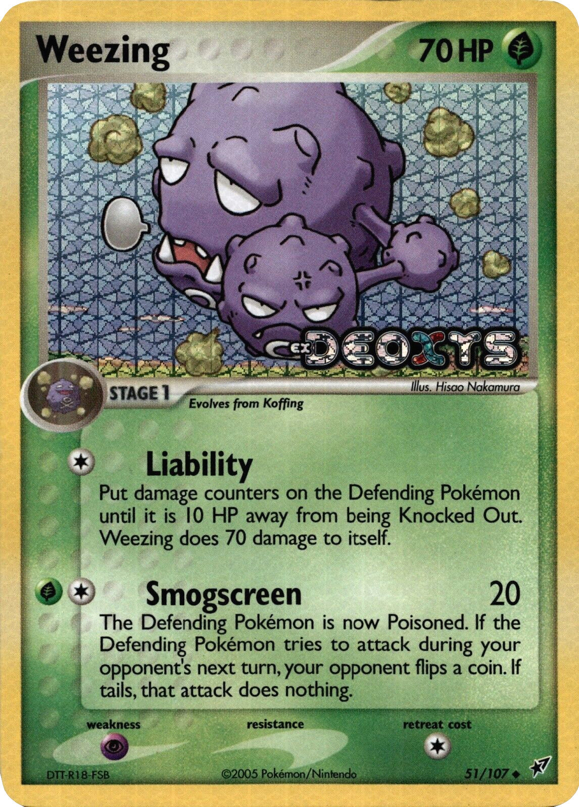 Weezing (51/107) (Stamped) [EX: Deoxys] | Devastation Store