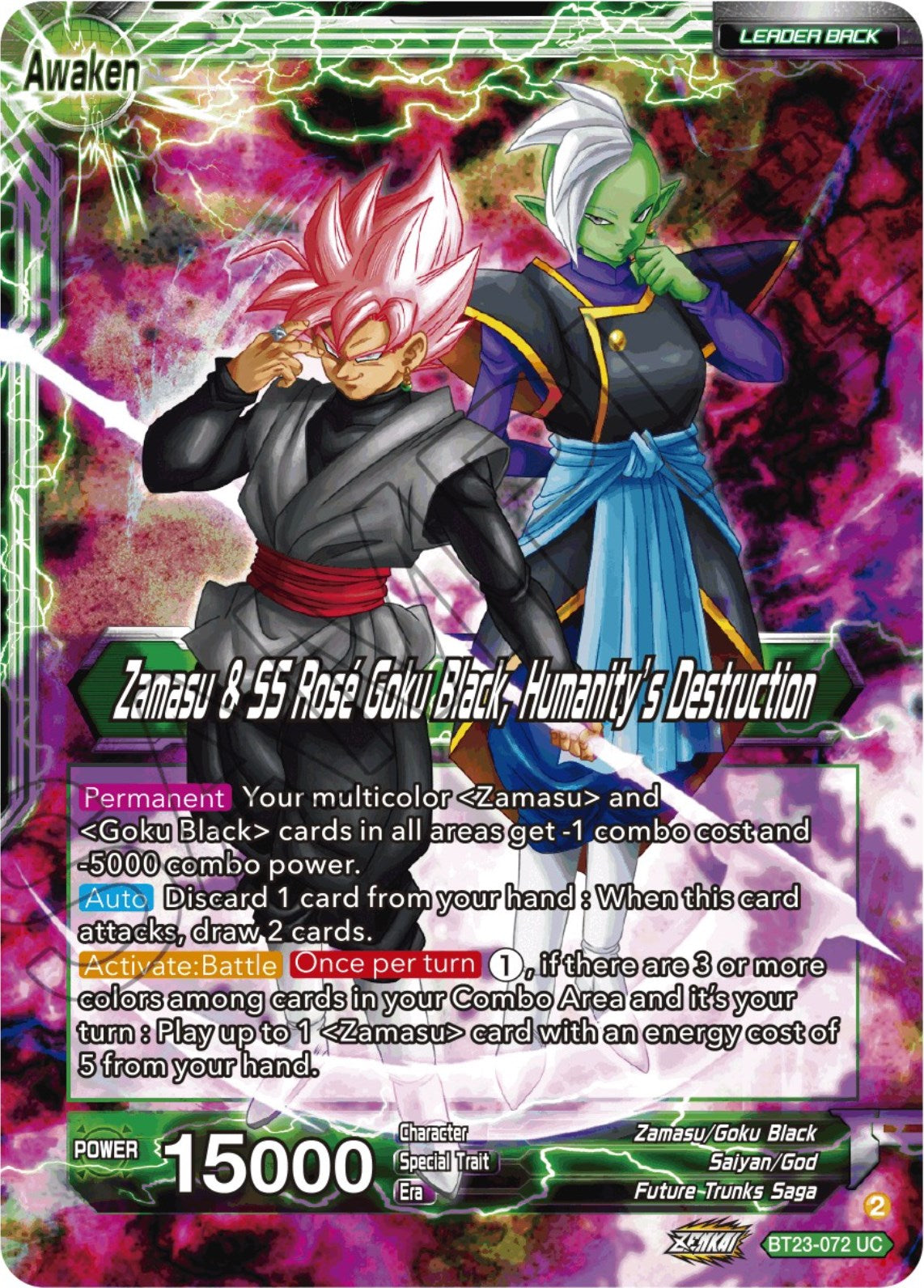 Zamasu & Goku Black // Zamasu & SS Rose Goku Black, Humanity's Destruction (BT23-072) [Perfect Combination] | Devastation Store