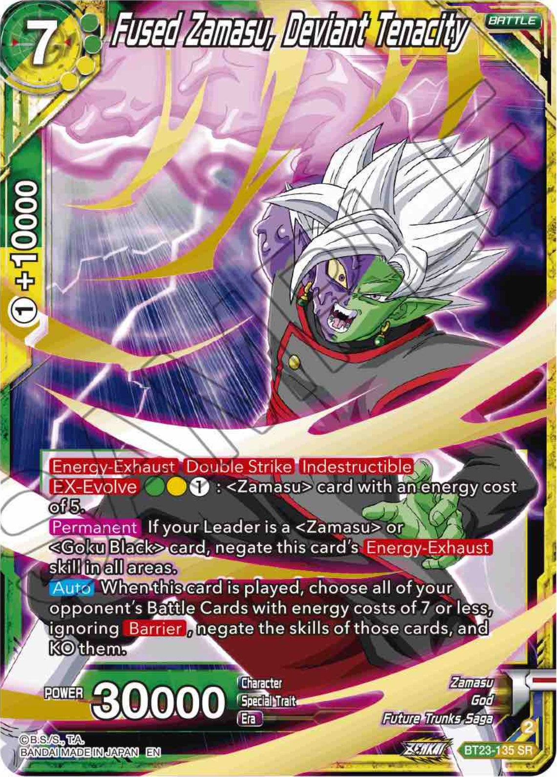 Fused Zamasu, Deviant Tenacity (BT23-135) [Perfect Combination] | Devastation Store