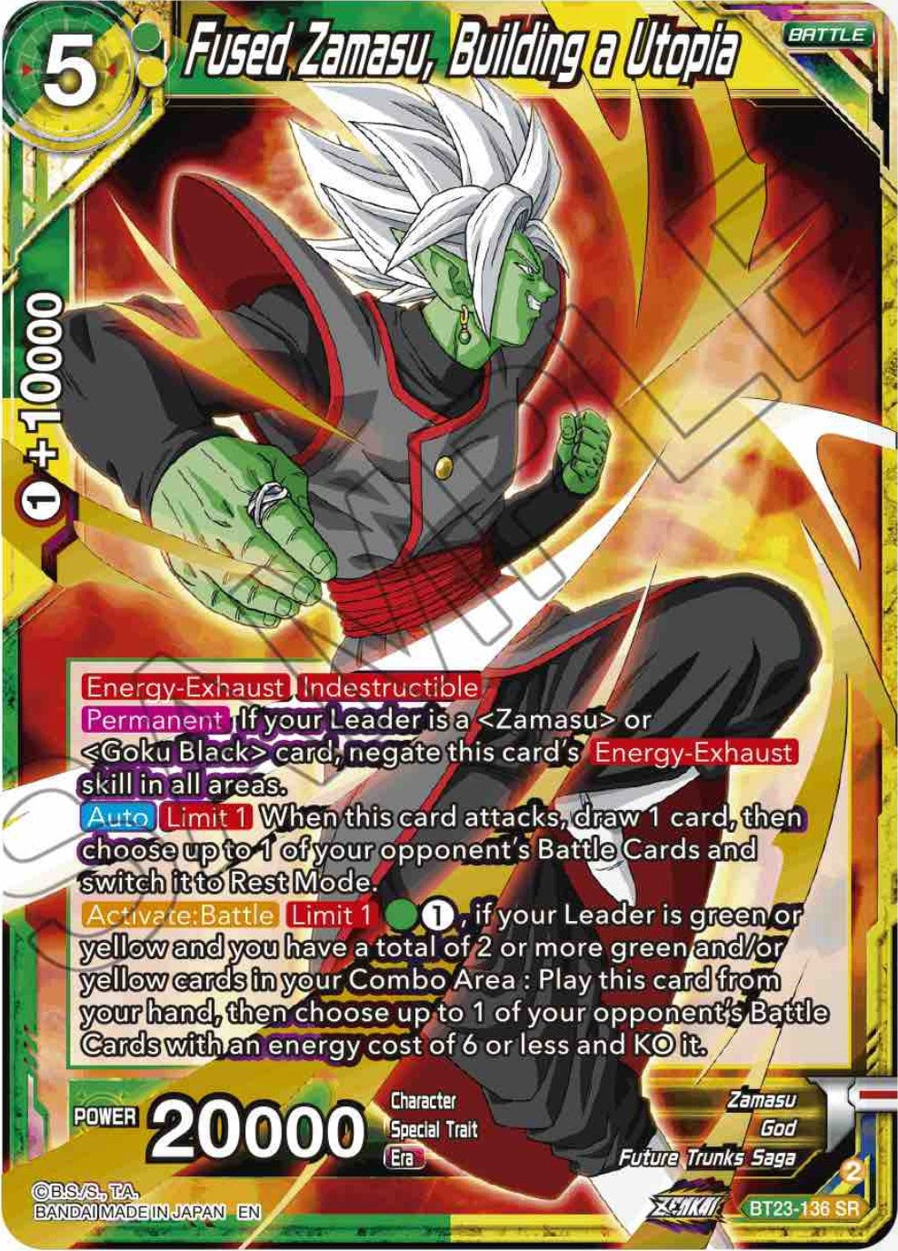 Fused Zamasu, Building a Utopia (BT23-136) [Perfect Combination] | Devastation Store