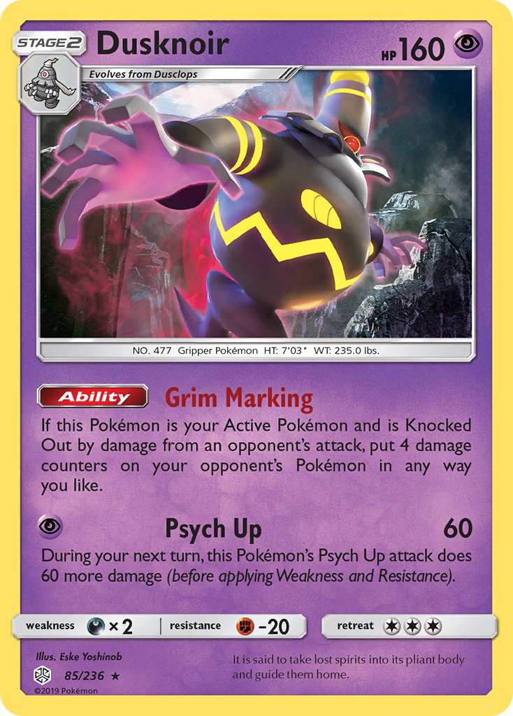 Dusknoir (85/236) (Prerelease Kit Exclusive) [Sun & Moon: Cosmic Eclipse] | Devastation Store