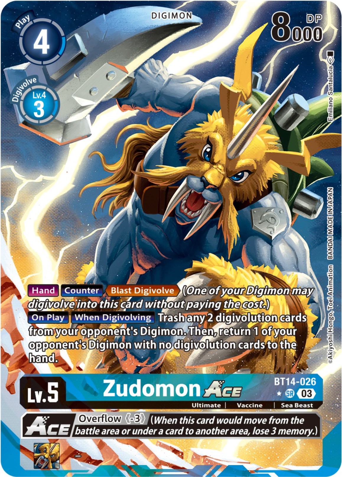 Zudomon Ace [BT14-026](Alternate Art) [Blast Ace] | Devastation Store