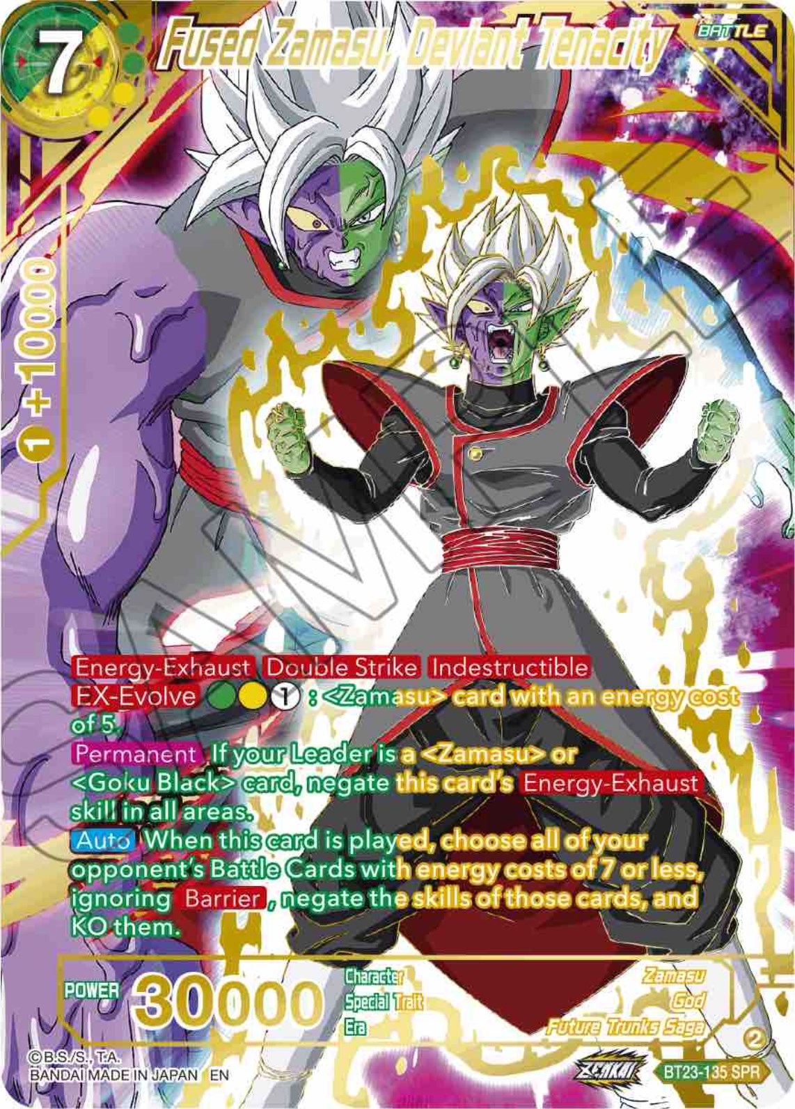 Fused Zamasu, Deviant Tenacity (SPR) (BT23-135) [Perfect Combination] | Devastation Store