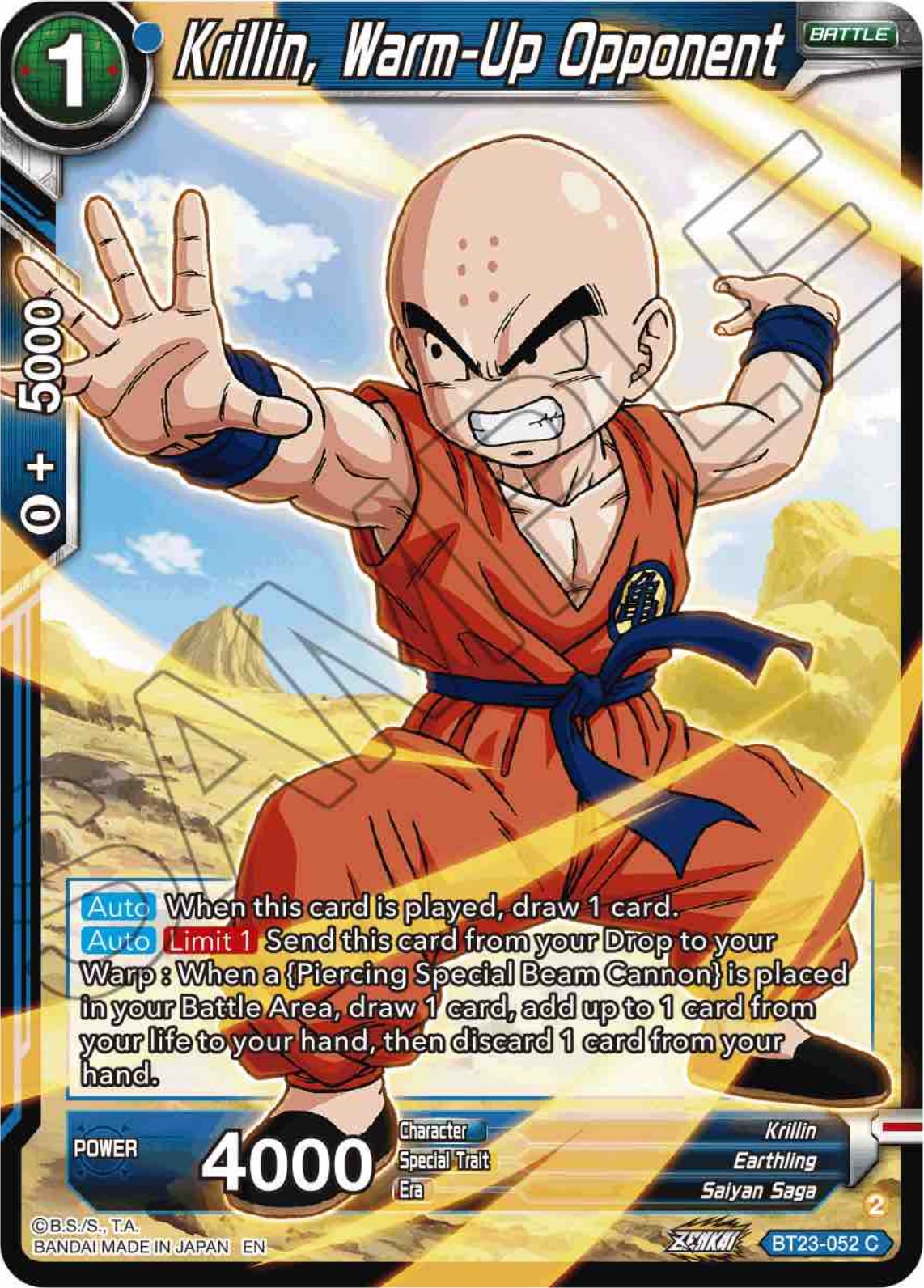 Krillin, Warm-Up Opponent (BT23-052) [Perfect Combination] | Devastation Store