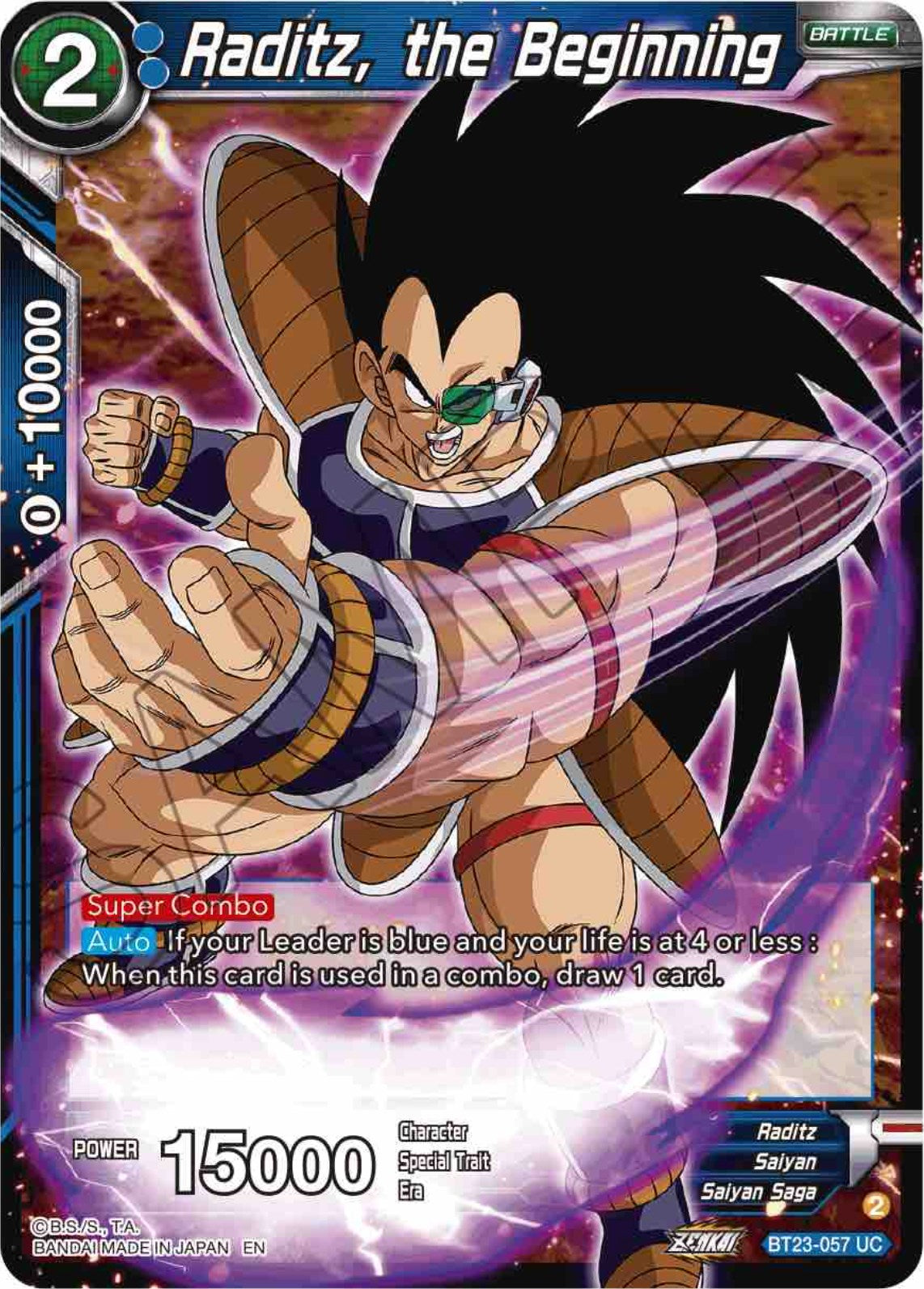 Raditz, the Beginning (BT23-057) [Perfect Combination] | Devastation Store