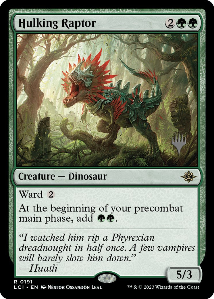 Hulking Raptor (Promo Pack) [The Lost Caverns of Ixalan Promos] | Devastation Store