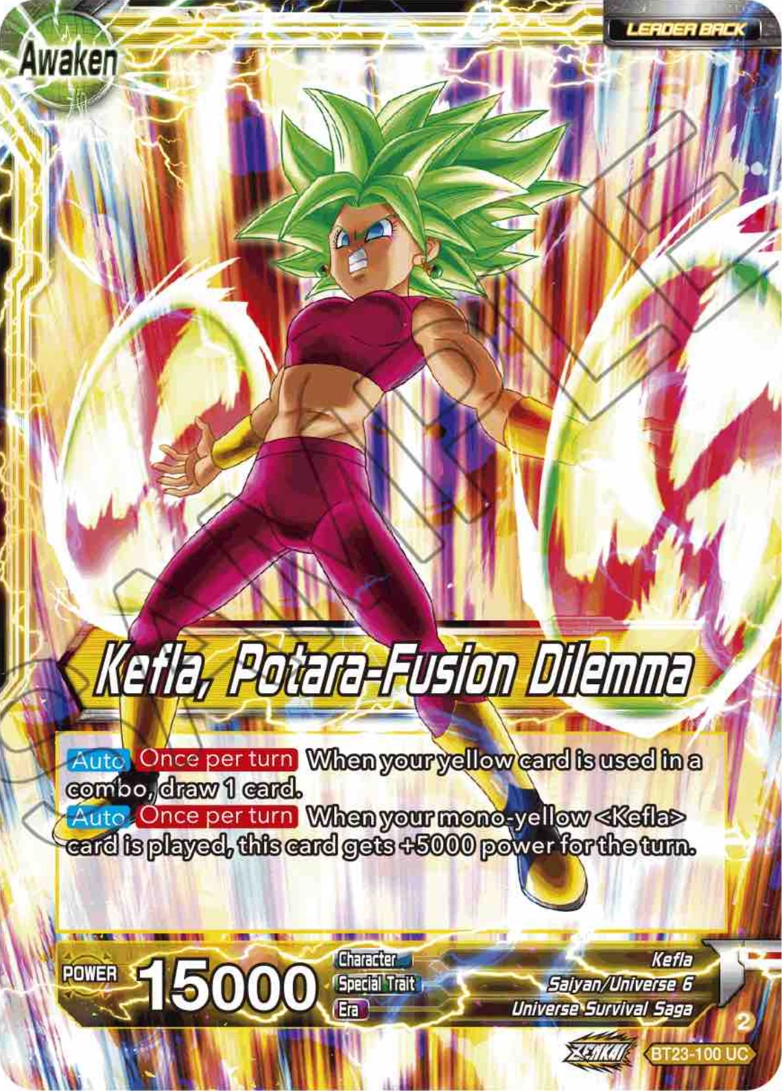 Kale & Caulifla // Kefla, Potara-Fusion Dilemma (BT23-100) [Perfect Combination] | Devastation Store