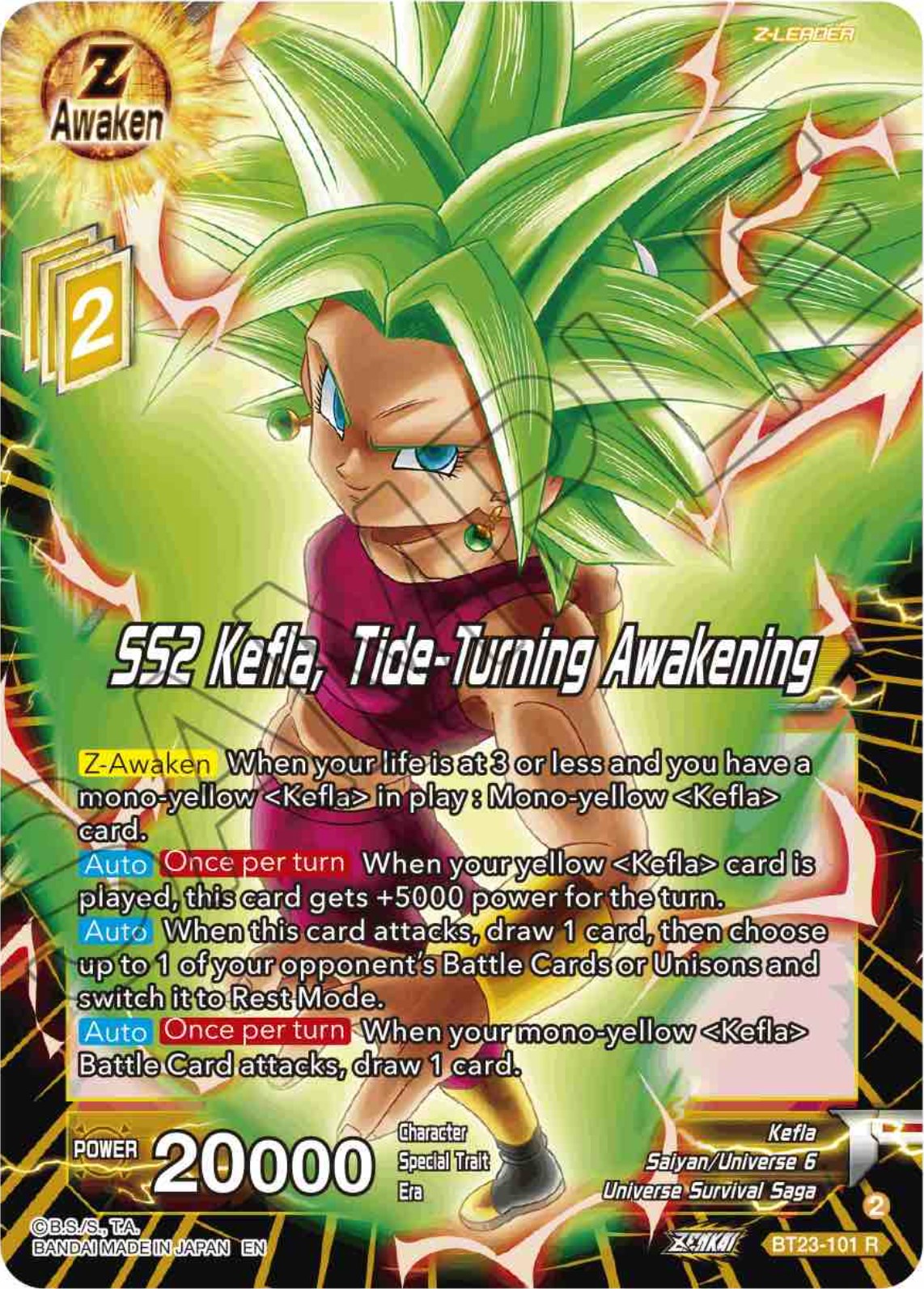 SS2 Kefla, Tide-Turning Awakening (BT23-101) [Perfect Combination] | Devastation Store