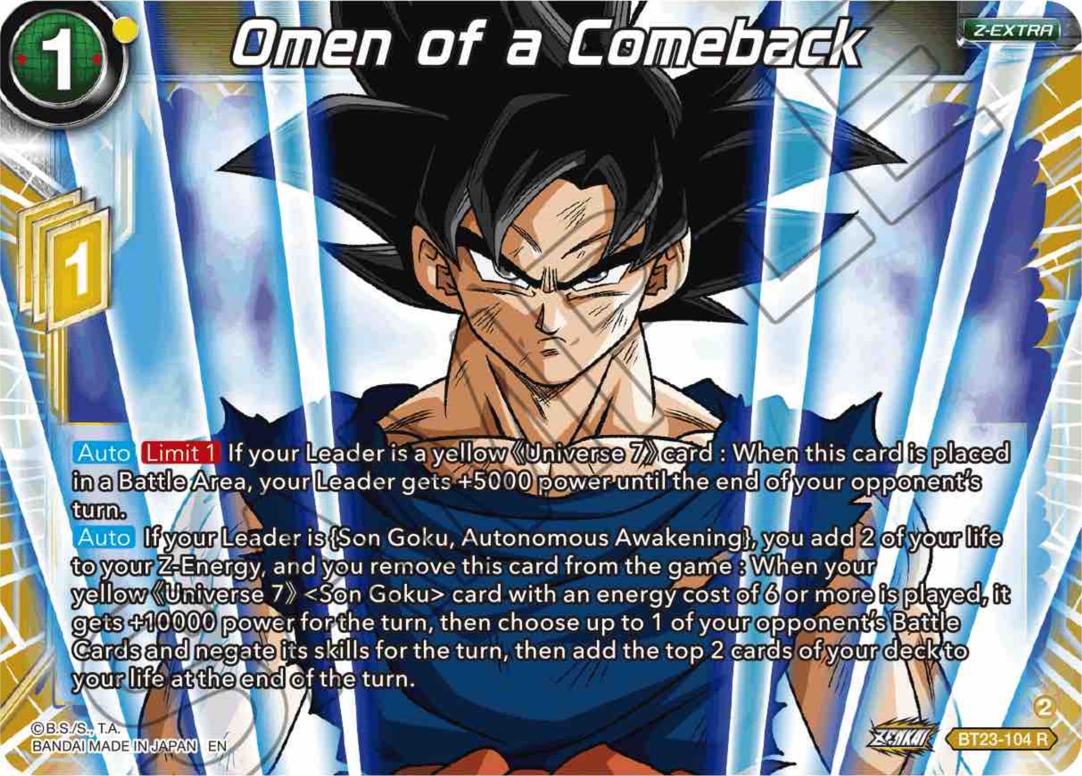 Omen of a Comeback (BT23-104) [Perfect Combination] | Devastation Store