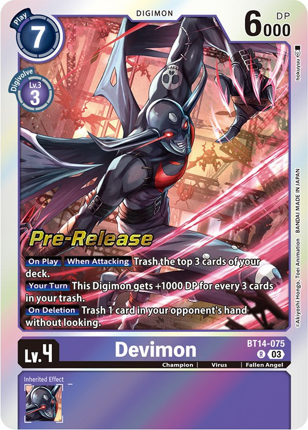 Devimon [BT14-075] [Blast Ace Pre-Release Cards] | Devastation Store