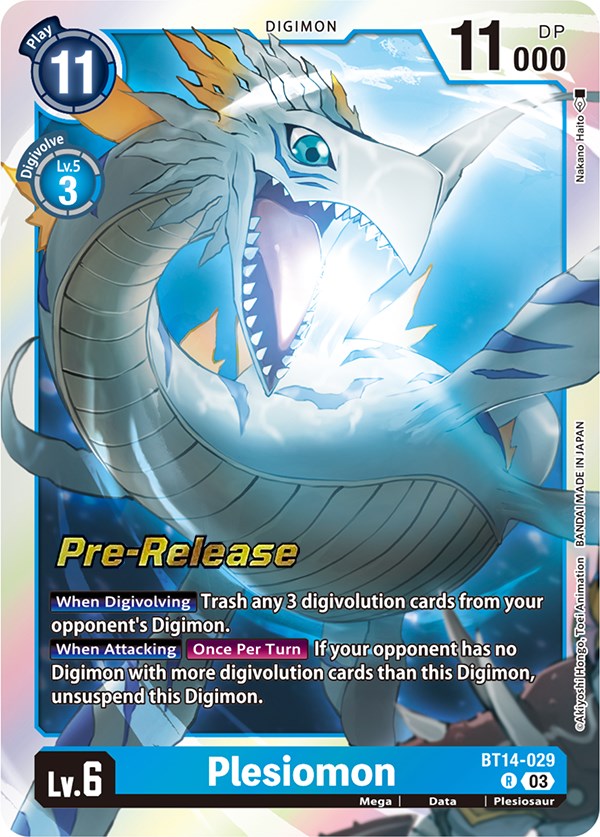 Plesiomon [BT14-029] [Blast Ace Pre-Release Cards] | Devastation Store