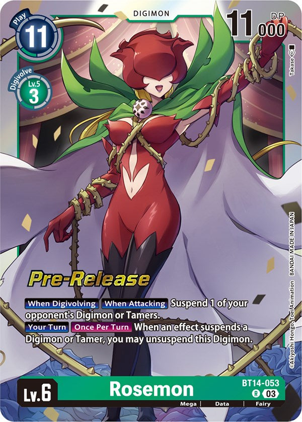 Rosemon [BT14-053] [Blast Ace Pre-Release Cards] | Devastation Store