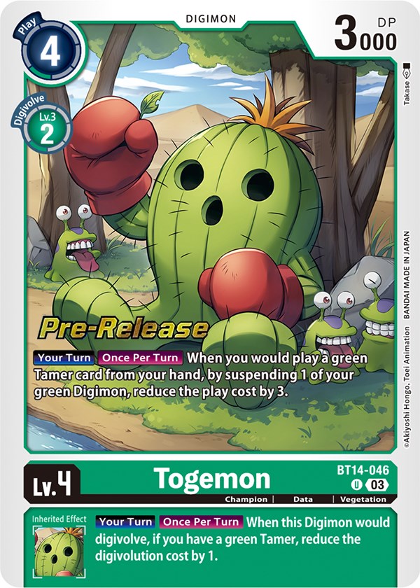 Togemon [BT14-046] [Blast Ace Pre-Release Cards] | Devastation Store
