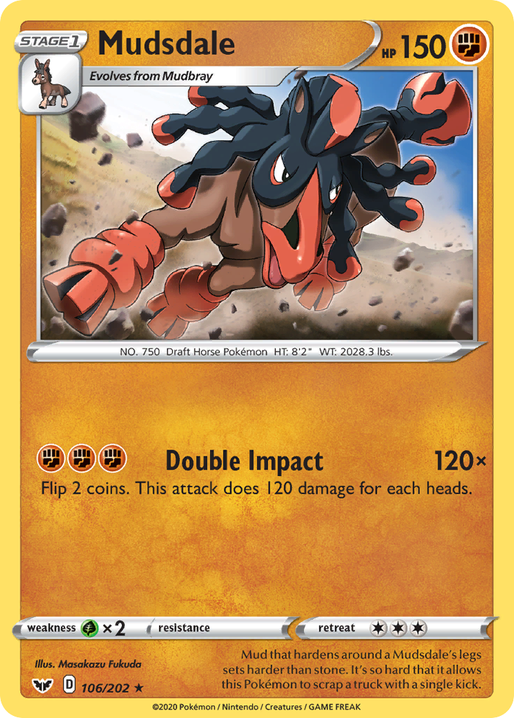 Mudsdale (106/202) [Sword & Shield: Base Set] | Devastation Store